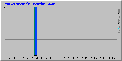 Hourly usage for December 2025